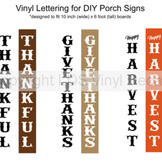 DIY Vertical Fall Porch Sign Lettering