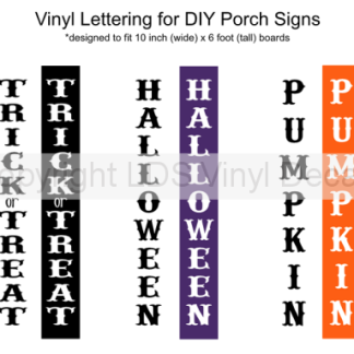 DIY Vertical Halloween Porch Sign Lettering