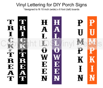 DIY Vertical Halloween Porch Sign Lettering