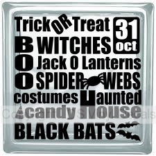 Trick OR Treat 31 oct BOO WITCHES Jack O Lanterns SPIDER WEBS...