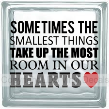 SOMETIMES THE SMALLEST THINGS TAKE UP THE MOST ROOM IN OUR...