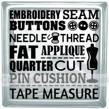 EMBROIDERY SEAM BUTTONS NEEDLE THREAD FAT QUARTER APPLIQUE CUT..