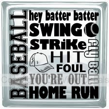 BASEBALL hey batter batter SWING STRiKe HIT FOUL FLY BALL...