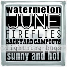 watermelon JUNE FIREFLIES BACKYARD CAMPOUTS lightning bugs...