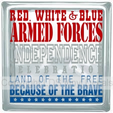 RED, WHITE & BLUE ARMED FORCES INDEPENDENCE CELEBRATION...