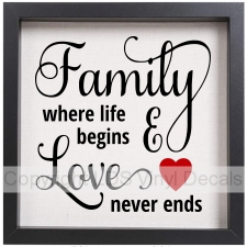 Family where life begins & Love never ends