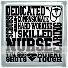 NURSE DEDICATED SCRUBS HARD-WORKING SKILLED CARING VITAL SIGNS..