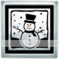 Snowman Scene (thick border)