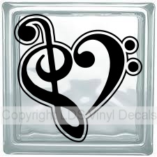 Treble and Bass Clef Heart