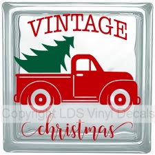 VINTAGE christmas Truck + Tree (Multi-Color)