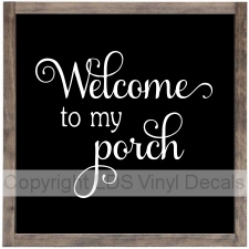 Welcome to my porch