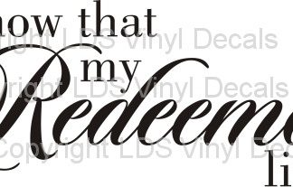 I know that my Redeemer lives (Job 19:25)