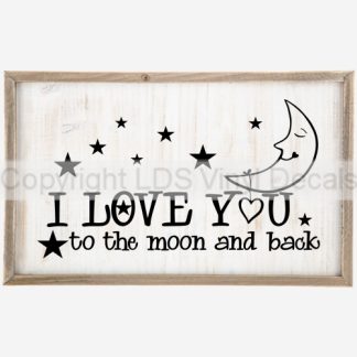 I LOVE YOU to the moon and back