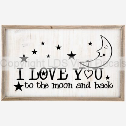 I LOVE YOU to the moon and back