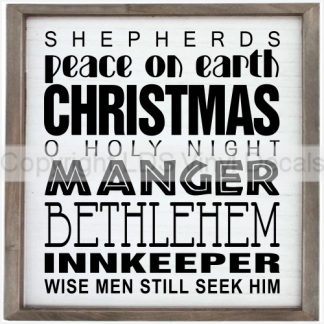 SHEPHERDS peace on earth CHRISTMAS O HOLY NIGHT MANGER..